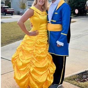 Beaty and the beast Men's Blue and Yellow Costume Jacket